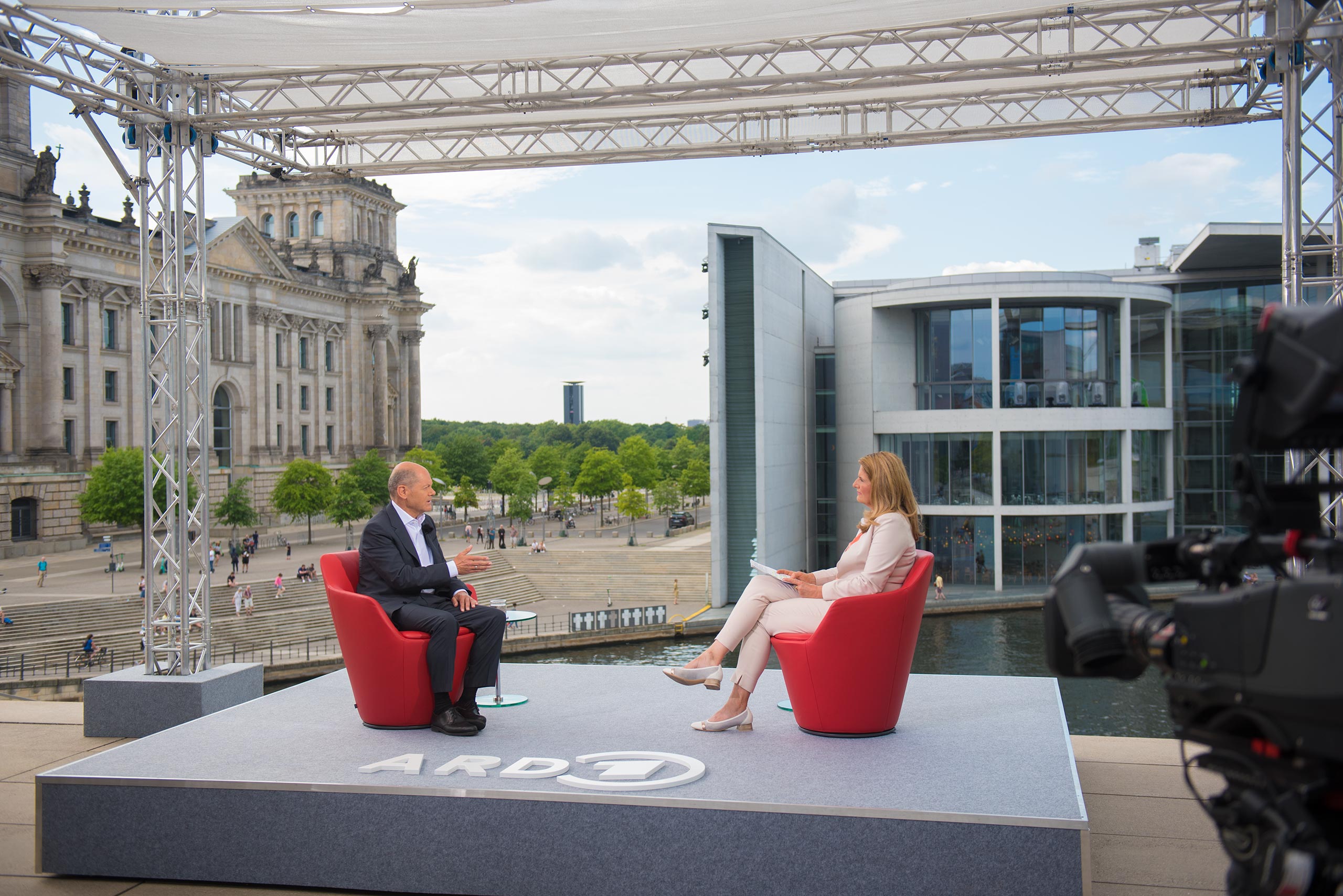 ARD-Sommerinterview mit Olaf Scholz